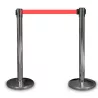 Post Barrier Reel Chrome Queue With Red Strap