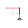Post Barrier Reel Chrome Queue With Red Strap