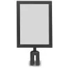 Holder A4 2 Faces Black for Barrier Strap