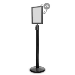 Holder A4 2 Faces Black for Barrier Strap