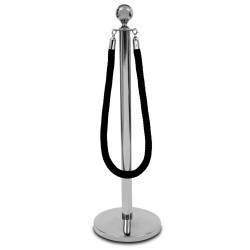 Chrome Post Rope Ball Barrier