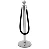Chrome Post Rope Ball Barrier