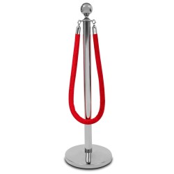 Chrome Post Rope Ball Barrier