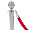 Chrome Post Rope Ball Barrier