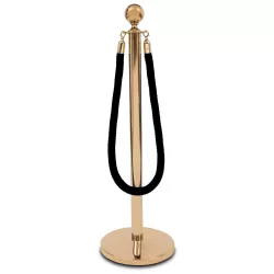 Golden pole barrier rope ball