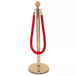 Golden pole barrier rope ball