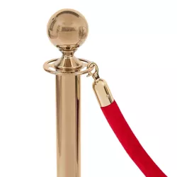 Golden pole barrier rope ball