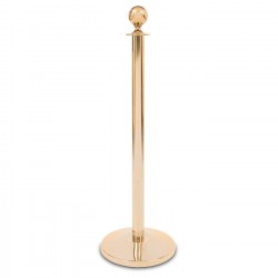 Poteau doré barrière à corde boule