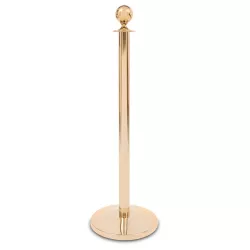 Golden pole barrier rope ball