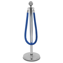 Cordon velour 160cm boucle chromé