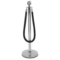 Cordon velour 160cm boucle chromé