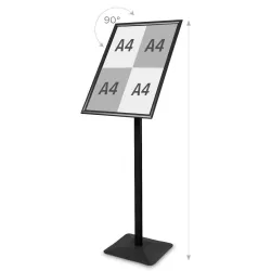 Door menu restaurant / visual on foot black format A2