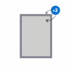 Recto / back magnetic adhesive display door