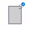 Recto / back magnetic adhesive display door