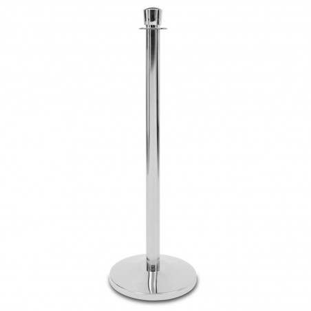 Poteau chromé barrière à corde Poteau chromé barrière à corde