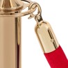 Golden pole barrier with luxury rope