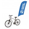Drapeau publicitaire impression logo beach flag fixation vélo