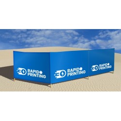 Windblick Werbung Strand Print Logo Werbung Privatstrand