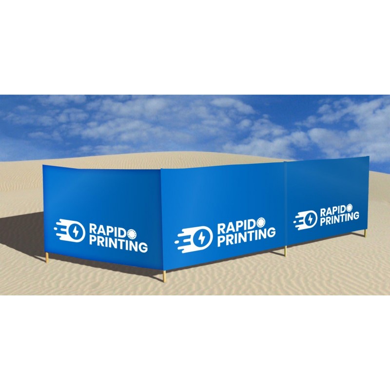 Windblick Werbung Strand Print Logo Werbung Privatstrand
