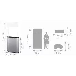Foldable home counter without impression