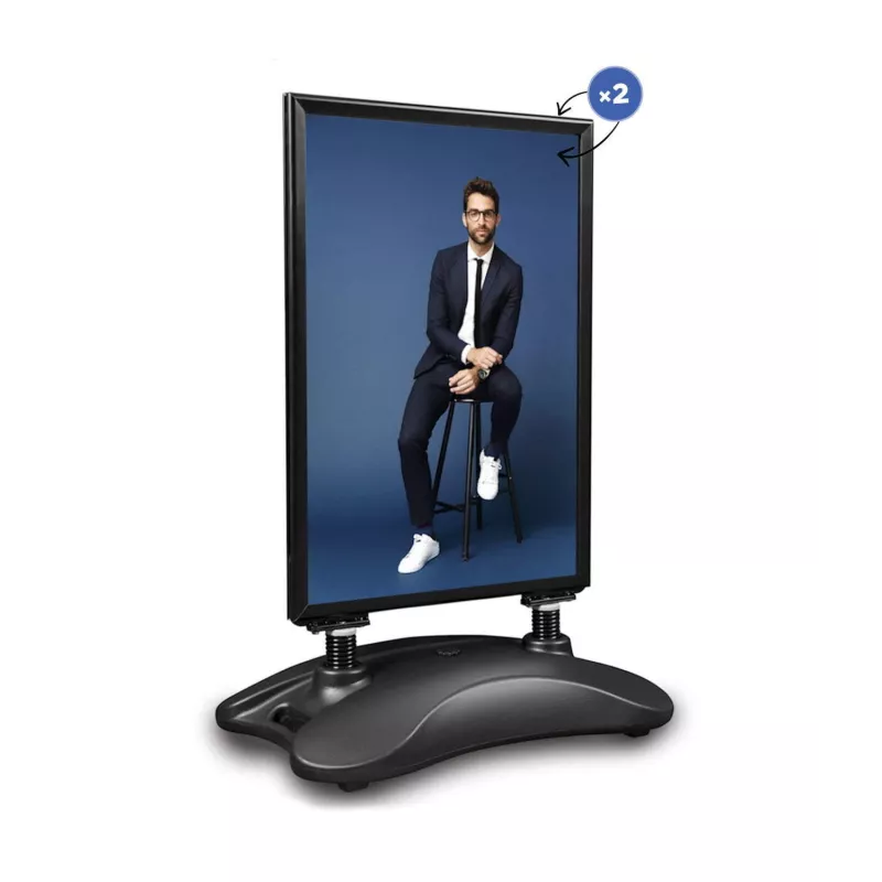 Advertising Easel Stop Outdoor Sidewalk A1 Black / buy / rapidoprinting
