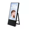 Stop sidewalk with video screen on rollers