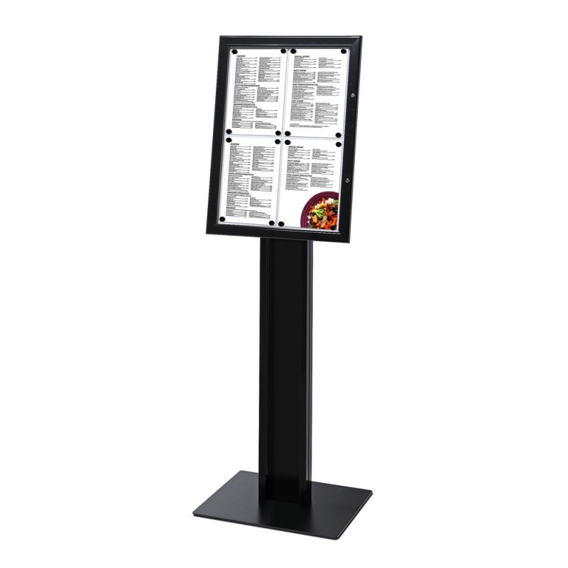 Porte menu lumineux sur pied pour restaurant (4 x A4)