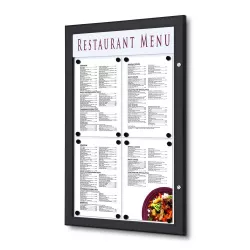 Outdoor wall mounted door bright black led restaurant (4 x a4)