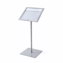 Silver Floor Menu Door A3 Format with LED Lighting for Restaurant