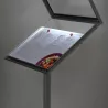 Silver Floor Menu Door A3 Format with LED Lighting for Restaurant