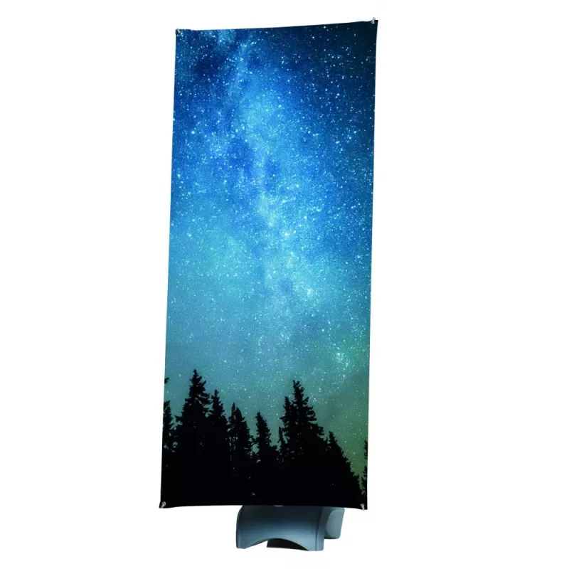 Exterior 80x180cm x-Banner stand with latable base