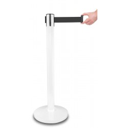 Barrière blanche design sangle noir