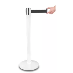 white barrier post design black strap / buy / rapidoprinting