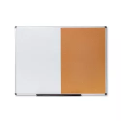 Whiteboard white mural cork 90x120cm