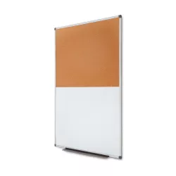 Whiteboard white mural cork 90x120cm