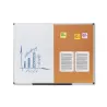 Whiteboard white mural cork 90x120cm