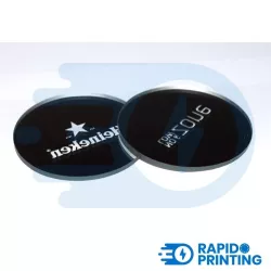 Gobo engraving black glass and white spare
