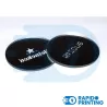 Gobo engraving black glass and white spare