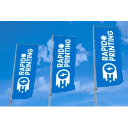 Printing Logo Flag Advertising Flag Exterior on Polyester / polyester printing 115gr / finishes to choice / impressi