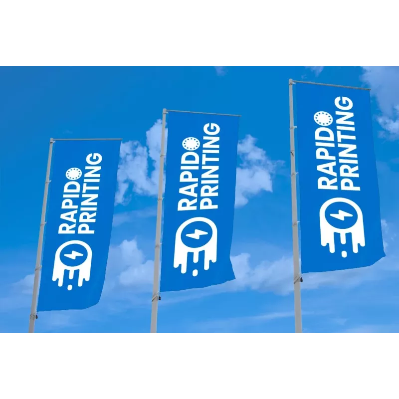 Printing Logo Flag Advertising Flag Exterior on Polyester / polyester printing 115gr / finishes to choice / impressi