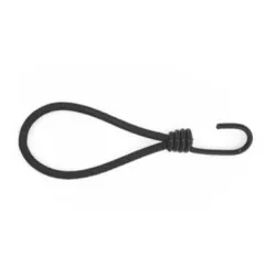 Black elastic loop Sandow with hook for fixing tarpaulin / accessory tarpaulin / buy / rapidoprinting