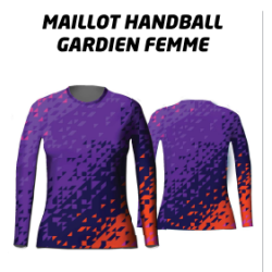 Maillot de hand  ball personnalisable pour gardien femme/tenue équipe de handball/acheter/rapidoprinting