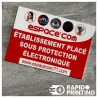Custom Siganization Panels Monitoring / panel video surveillance / rigid media / buy / rapidoprinting /