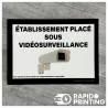 Establishment under video monitoring Forex / information video surveillance / rigid supports / buy / rapidoprinting