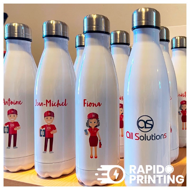 Individualisierbare Isolierflasche aus Edelstahl
