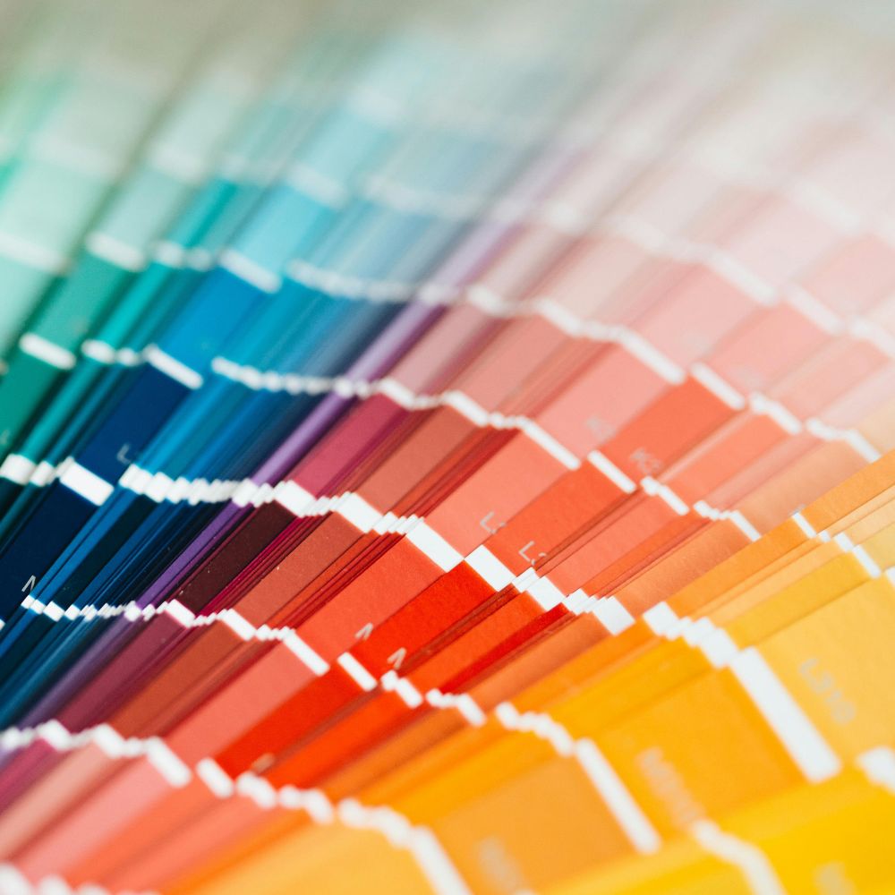 Palette de couleurs imprimées en éventail — impression grand format Rapidoprinting