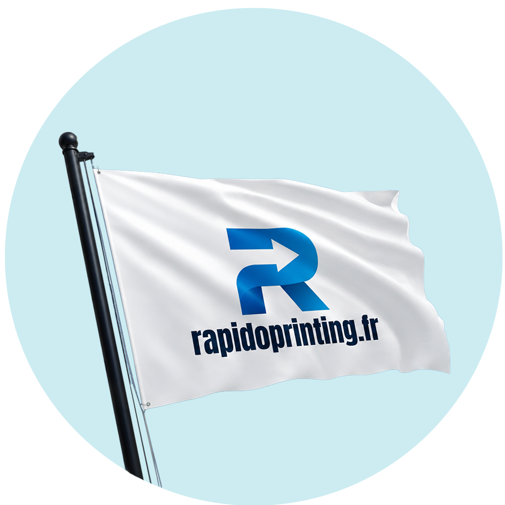 Drapeaux Drapeau publicitaire personnalisé Rapidoprinting