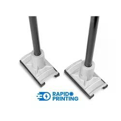 Base et mât fixés pour support drapeau extérieur, prêt pour installation. intégration du mot-clé: comment choisir support drapeau extérieur.