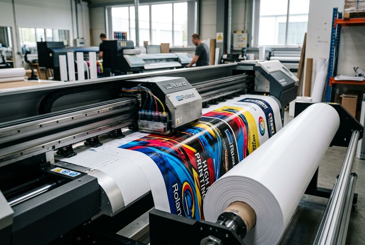 Impression grand format : matériaux disponibles bâche et panneau