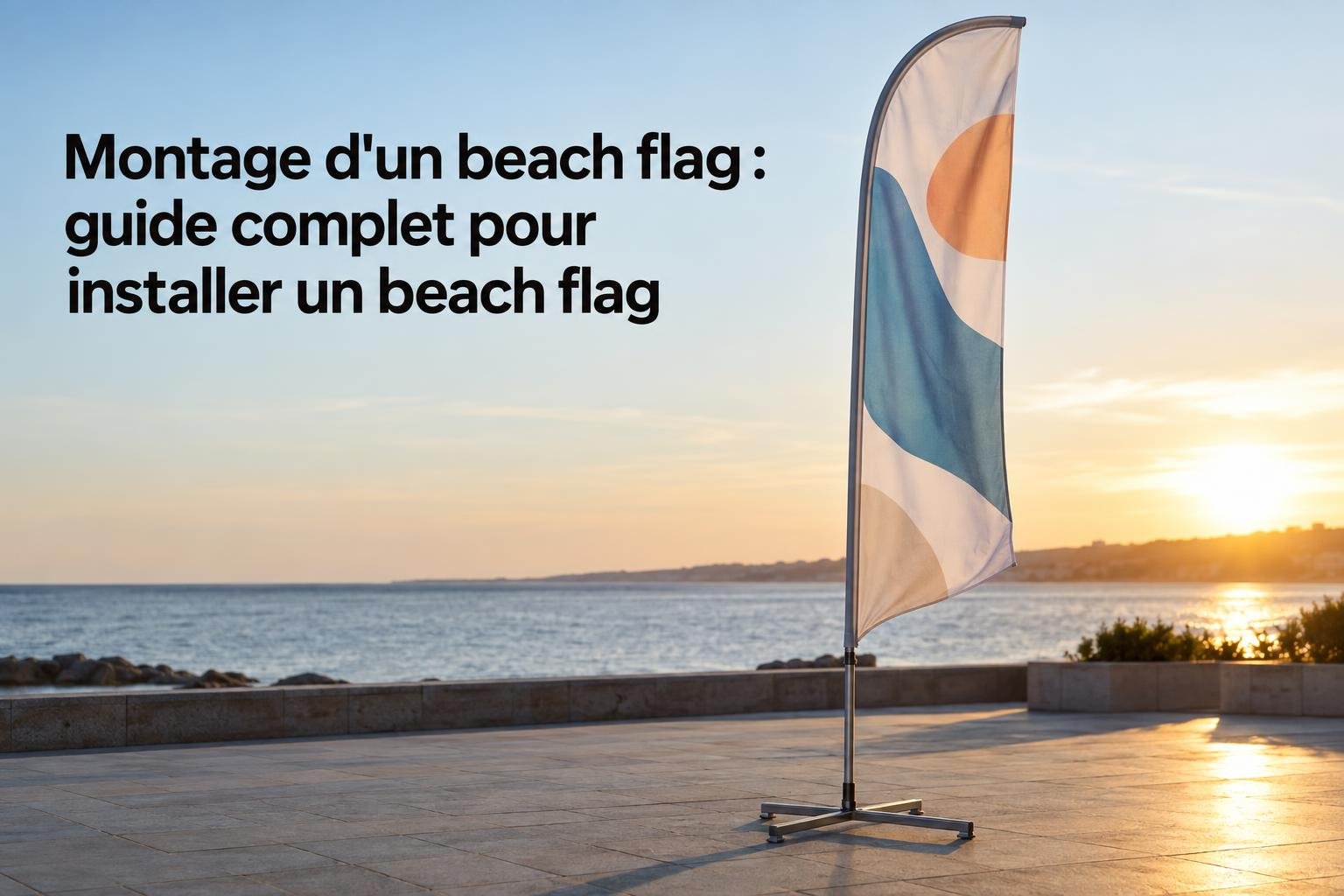 Montage d'un beach flag : guide complet pour installer un beach flag